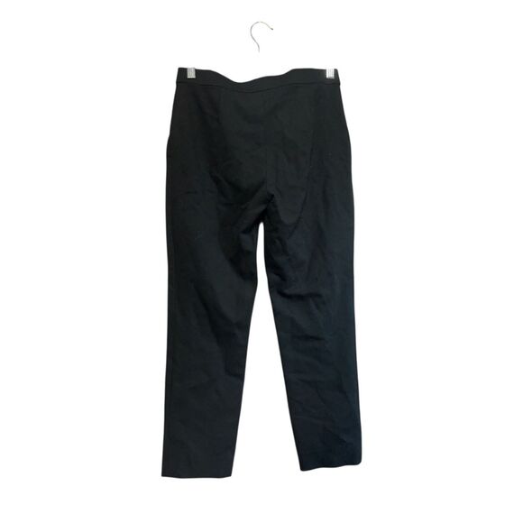 Black Pull On Ankle Pants Career Business Casual Minimalist Trousers - Picture 8 of 8
